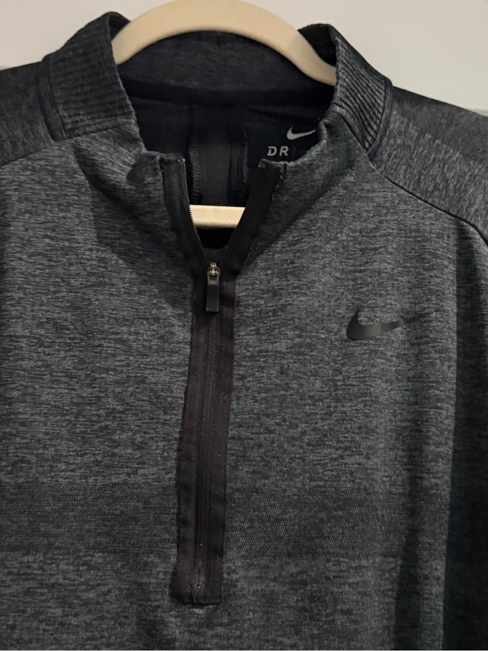 Nike Heather Dark Gray Quarter-Zip Performance Pullover